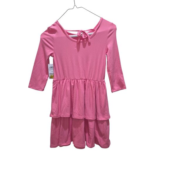 Girls Pink Tiered Dress Size S NWT by Epic Threads – Long Sleeve Ribbed Knit - Picture 7 of 10